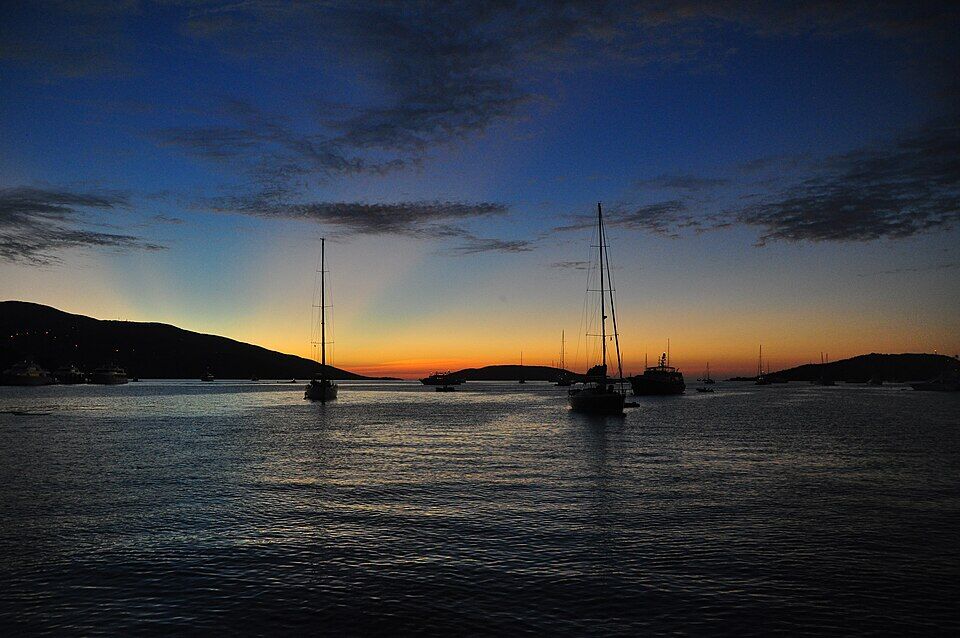 Yachts off Virgin Gorda