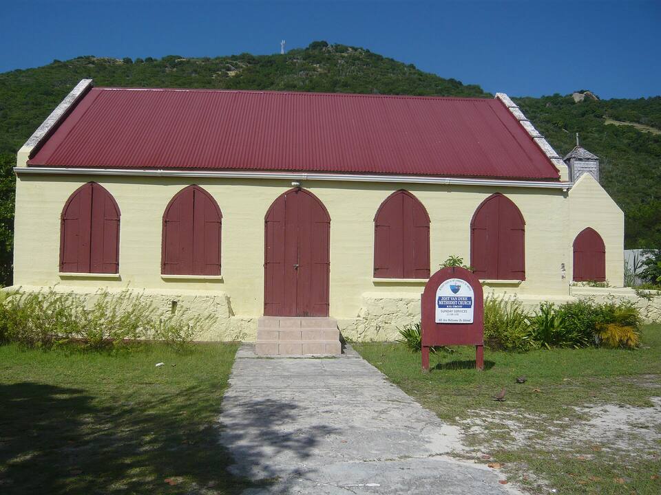 The Methodist church in Great Harbour, Jost Van Dyke