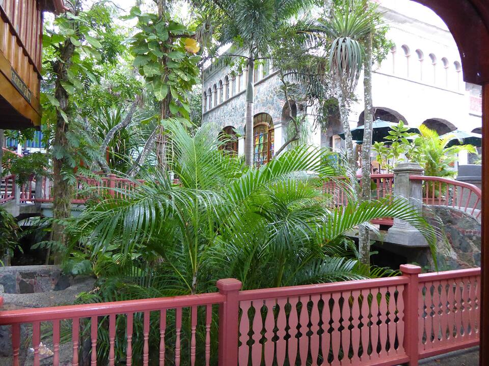 Mongoose Junction, the stone-and-wood shopping village in Cruz Bay
